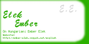 elek ember business card